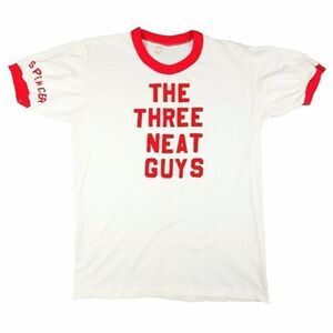 Vintage The Three Neat Guys T Shirt Mens Size Medium 80s Spencer Made In USA